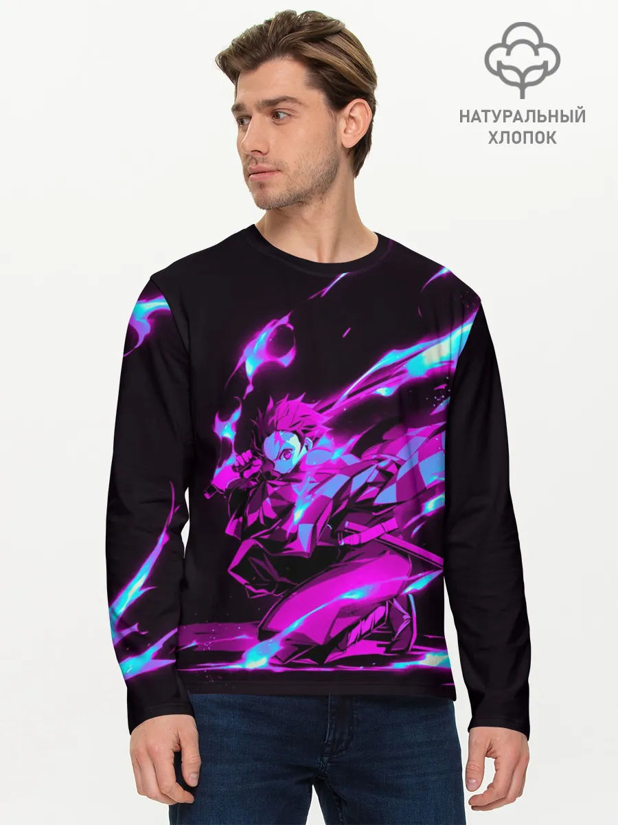 Мужской лонгслив базовый / НЕОНОВЫЙ ТАНДЖИРО