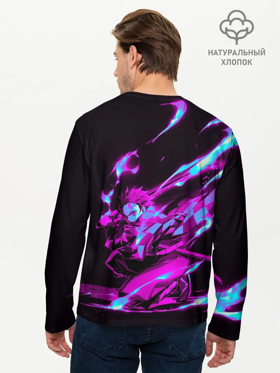 Мужской лонгслив базовый / НЕОНОВЫЙ ТАНДЖИРО
