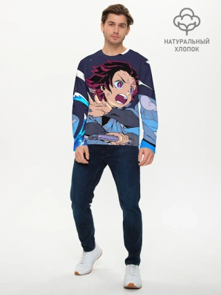 Мужской лонгслив базовый / Клинок Рассекающий Демонов