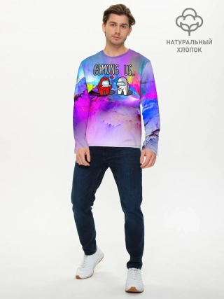 Мужской лонгслив базовый / Among Us love