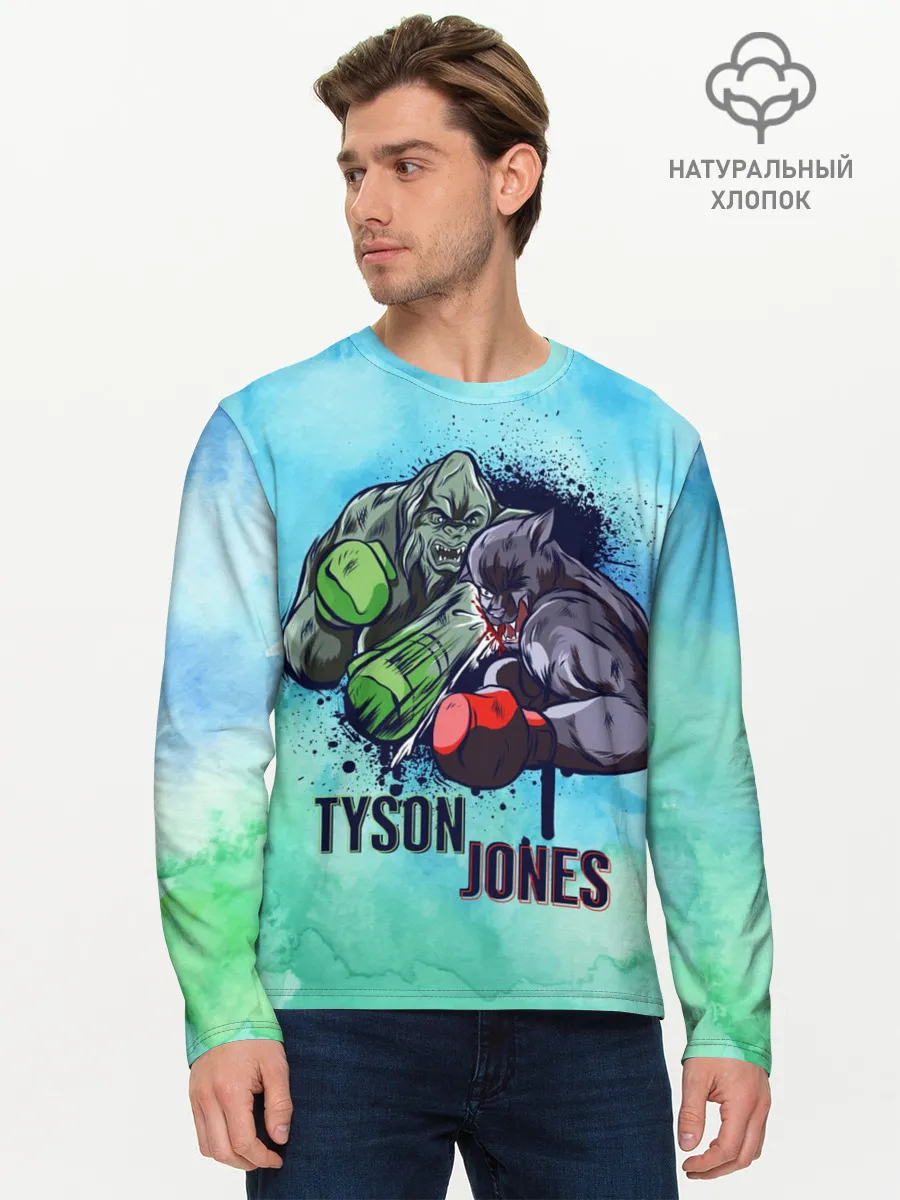 Мужской лонгслив базовый / Тайсон против Джонса