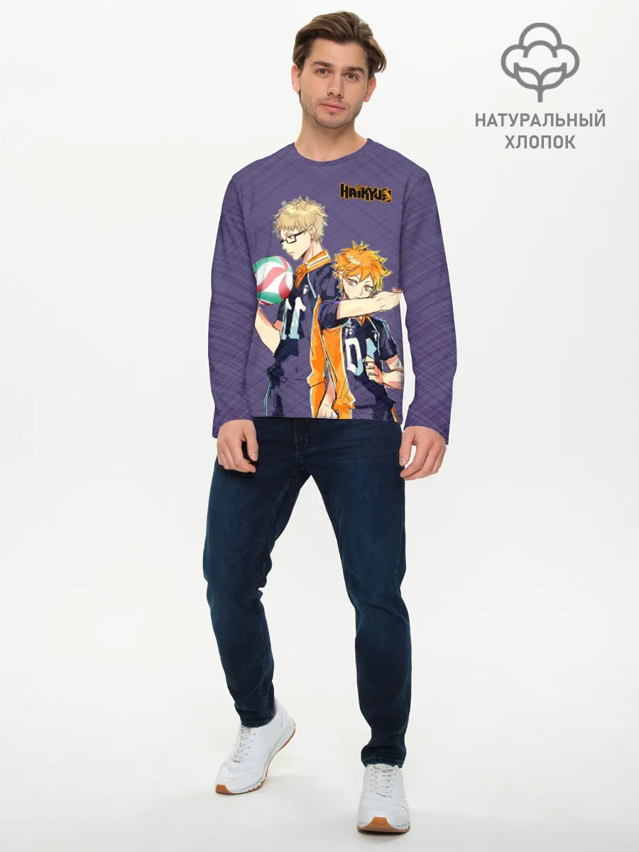 Мужской лонгслив базовый / Haikyuu Кэй Цукишима