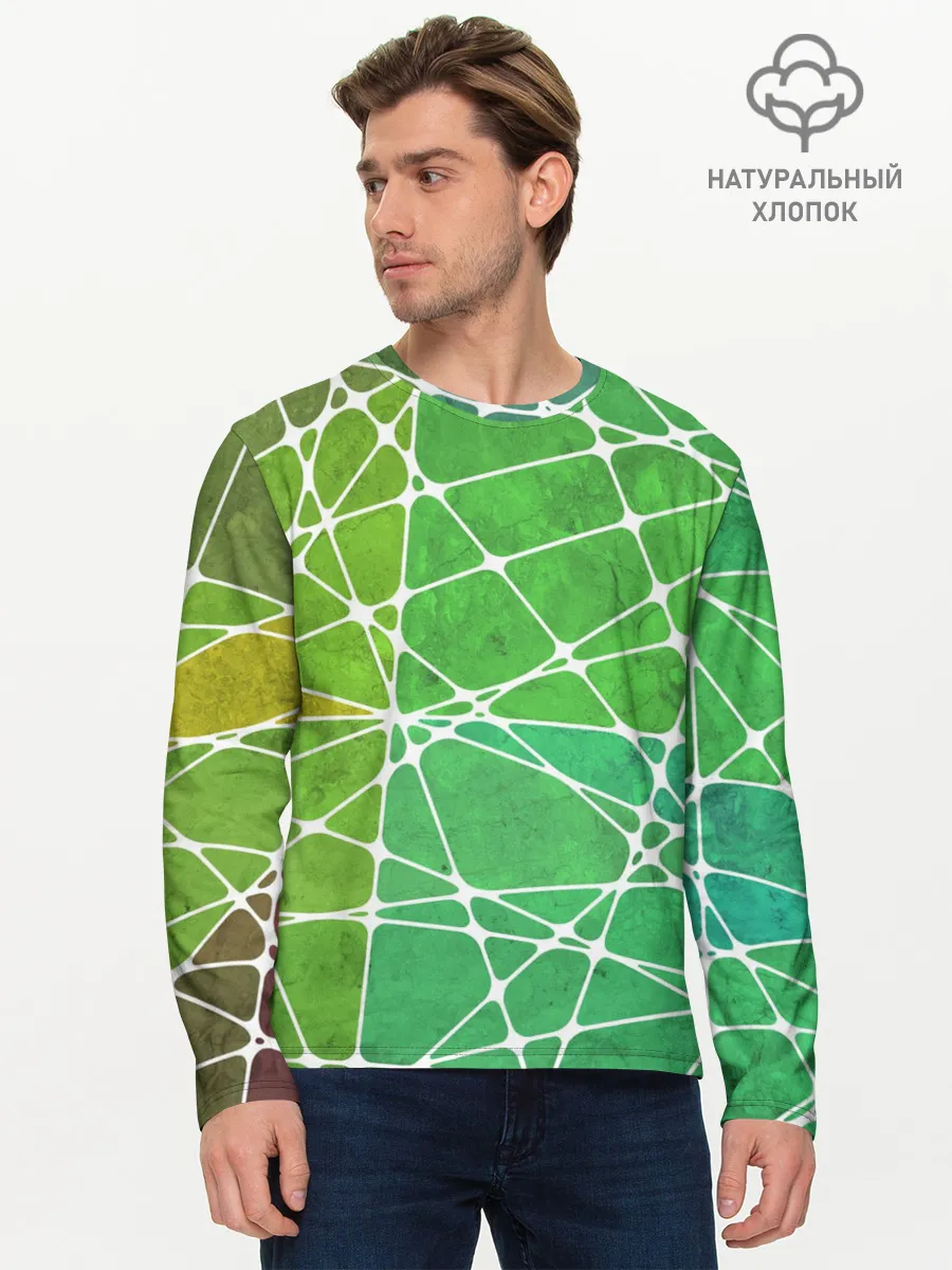 Мужской лонгслив базовый / Абстракция камень