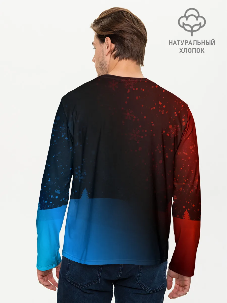 Мужской лонгслив базовый / BMW - Снежный