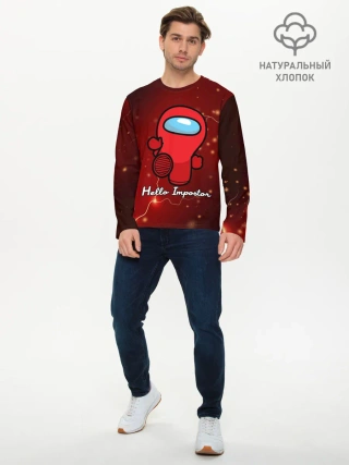 Мужской лонгслив базовый / Hello Impostor.