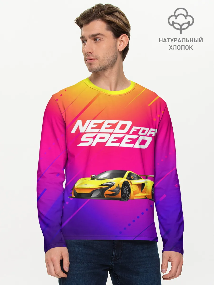 Мужской лонгслив базовый / NEED FO SPEED