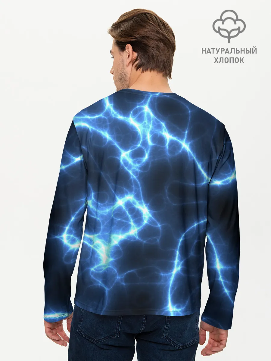 Мужской лонгслив базовый / Электро