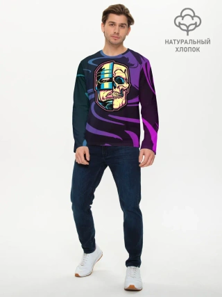 Мужской лонгслив базовый / Робот полицейский