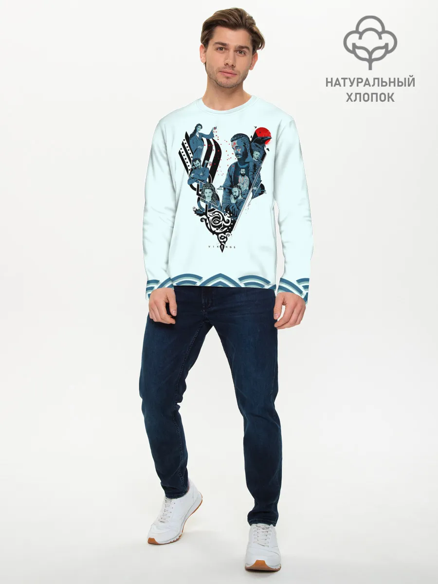 Мужской лонгслив базовый / Викинги