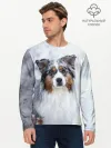 Мужской лонгслив базовый / Австралийская овчарка