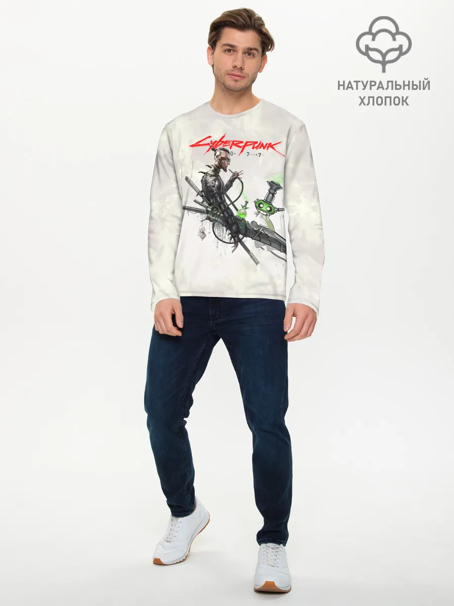 Мужской лонгслив базовый / CYBERPUNK 2077