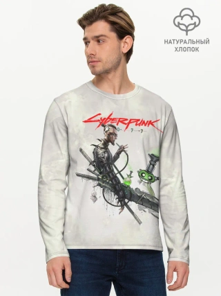 Мужской лонгслив базовый / CYBERPUNK 2077