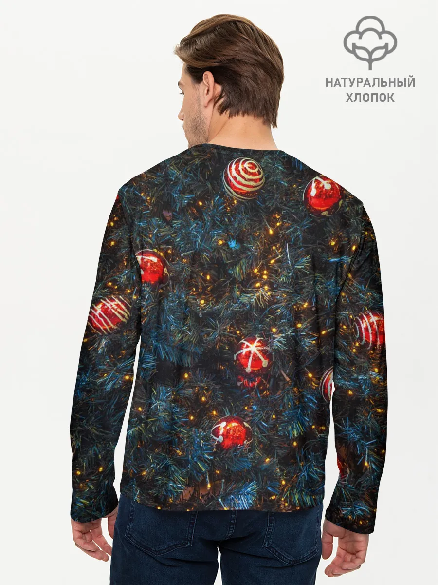 Мужской лонгслив базовый / Новый Год