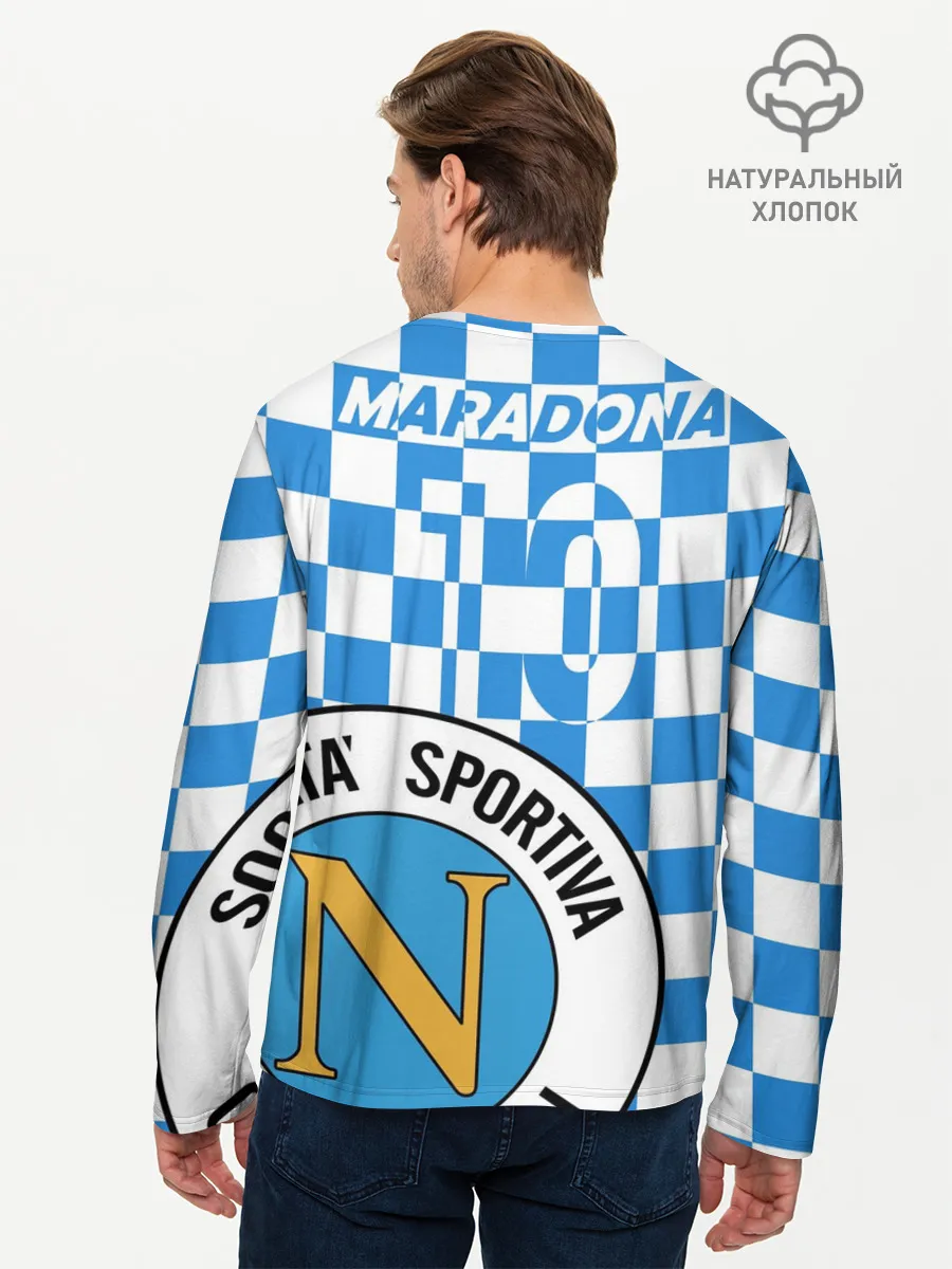 Мужской лонгслив базовый / Форма Наполи - Марадона 10