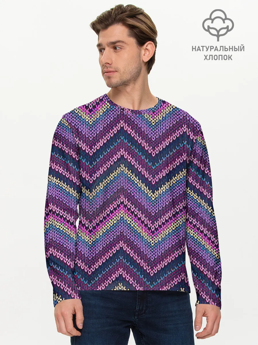 Мужской лонгслив базовый / Вязь