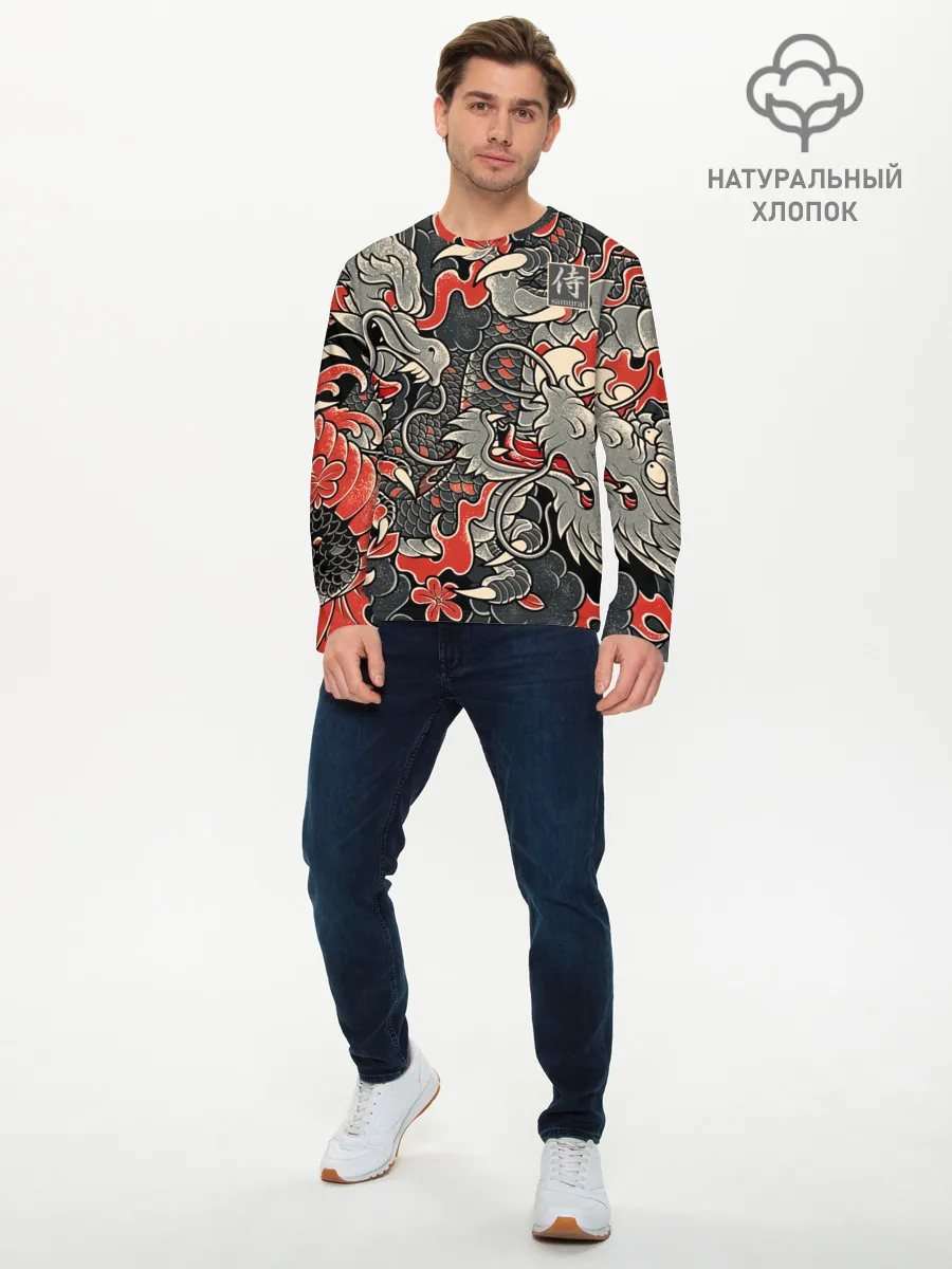 Мужской лонгслив базовый / Самурай