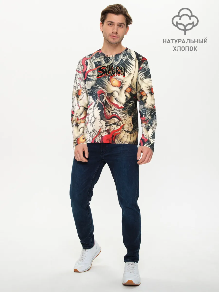 Мужской лонгслив базовый / Самурай