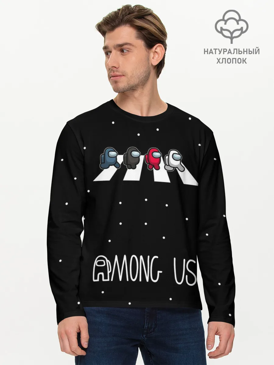 Мужской лонгслив базовый / Among Us | Космический пешеход