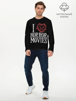 Мужской лонгслив базовый / I Love Horror Movies