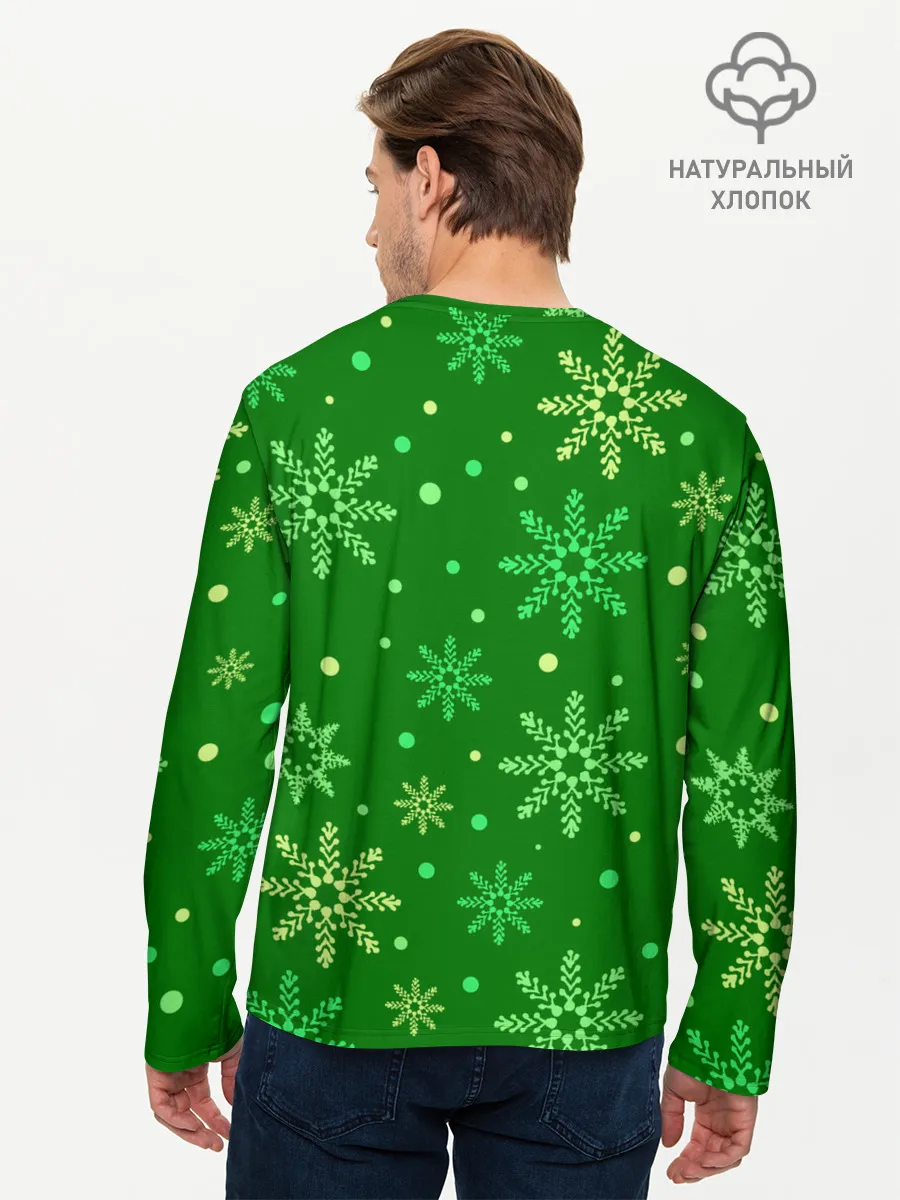 Мужской лонгслив базовый / ЗИМНИЙ MINECRAFT