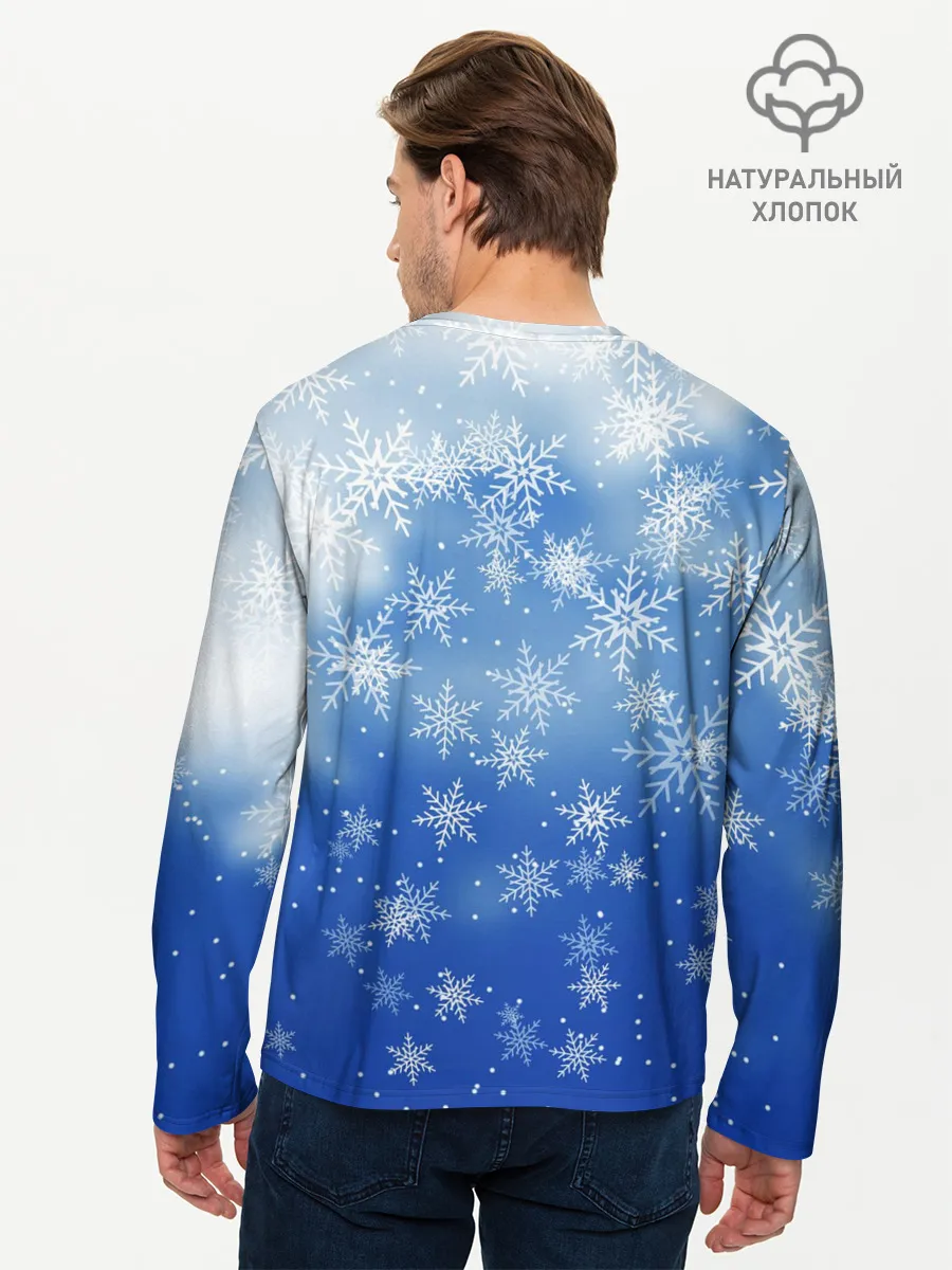 Мужской лонгслив базовый / НОВОГОДНИЙ ПИКАЧУ