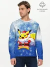 Мужской лонгслив базовый / НОВОГОДНИЙ ПИКАЧУ