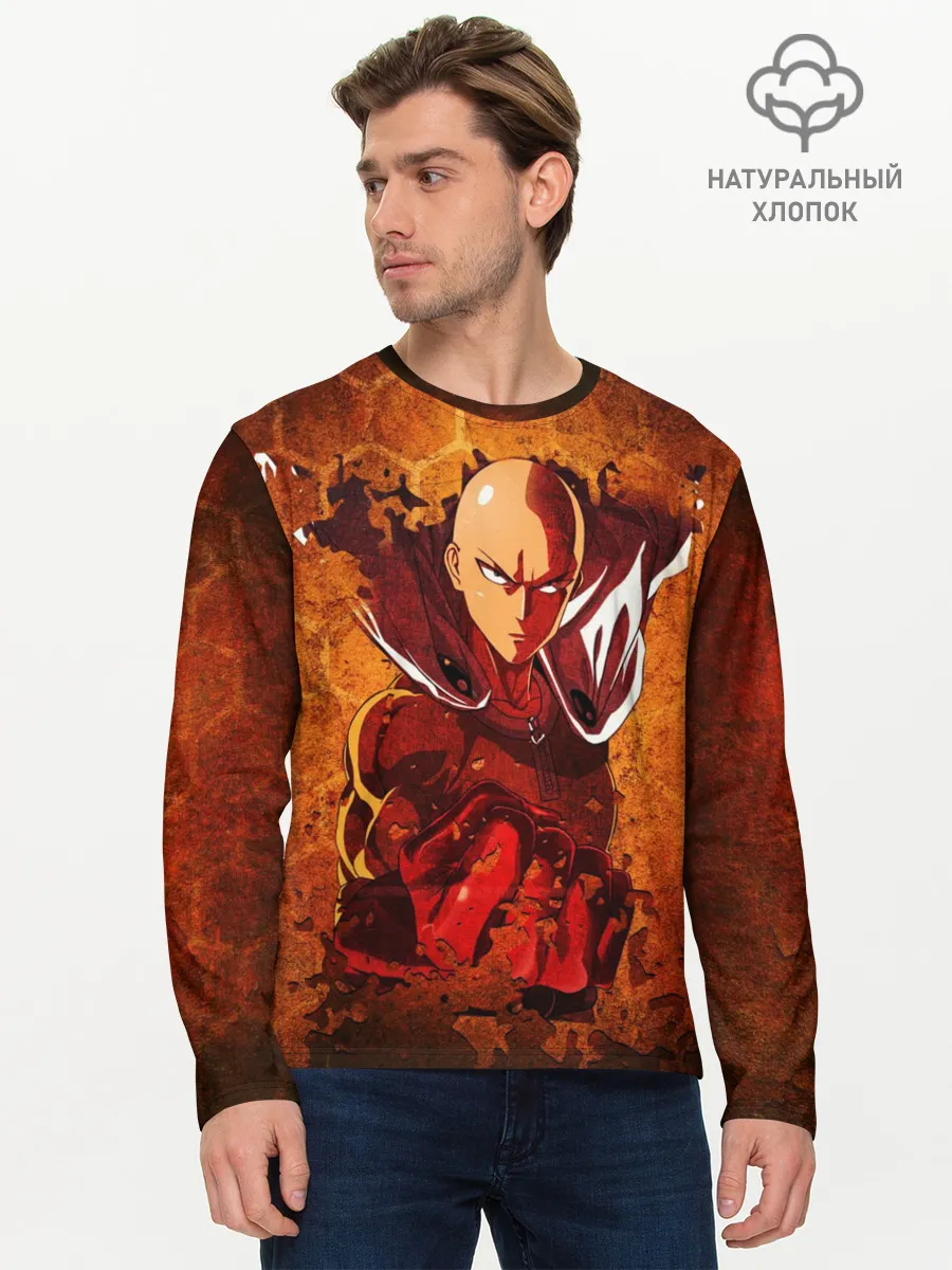 Мужской лонгслив базовый / Огненный ВАНПАНЧМЕН