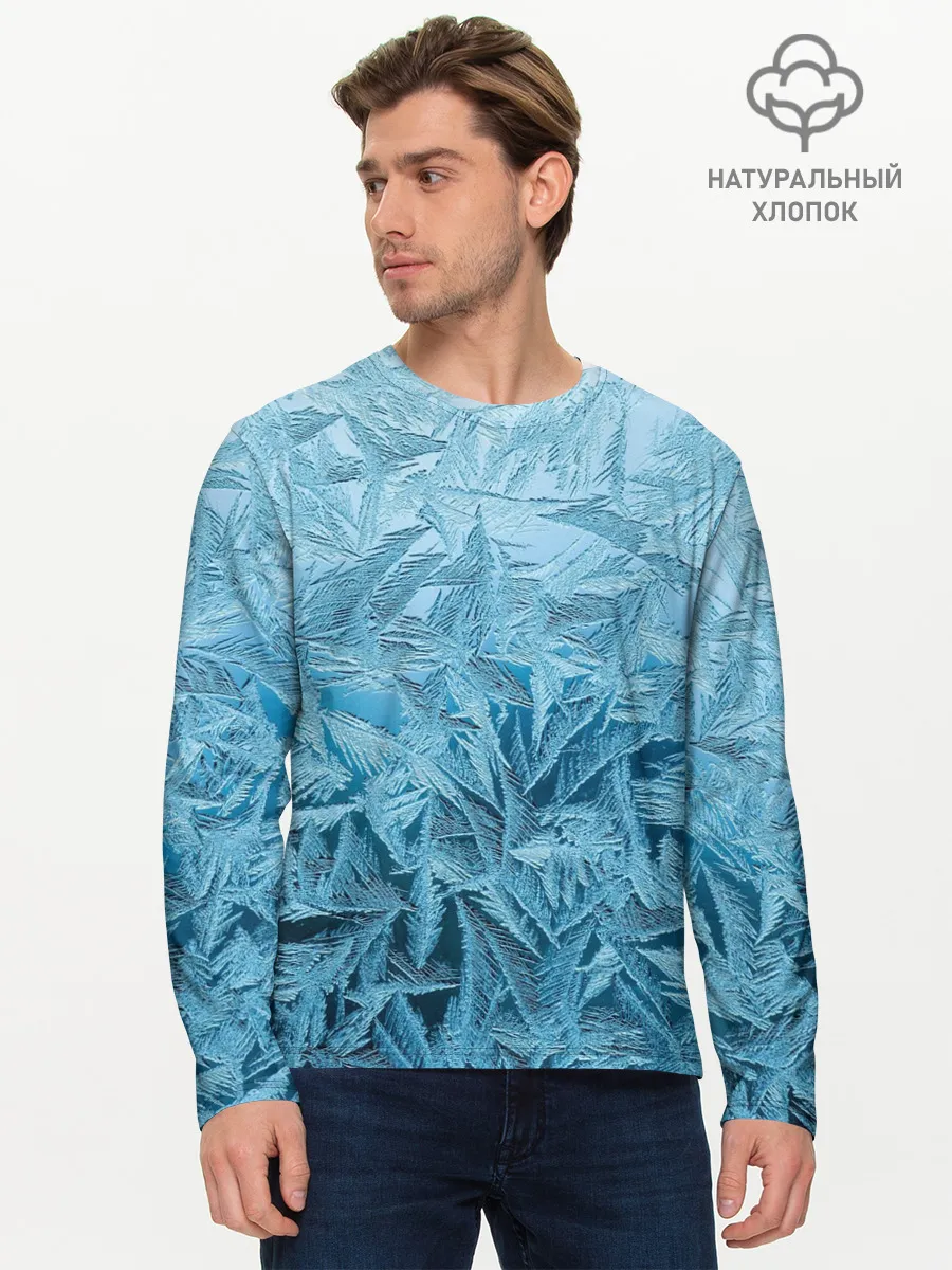 Мужской лонгслив базовый / Иней