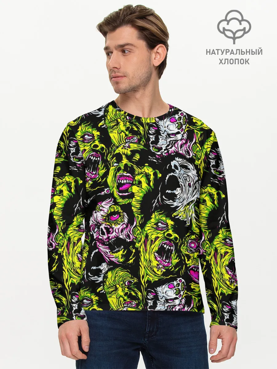 Мужской лонгслив базовый / ЗОМБИ