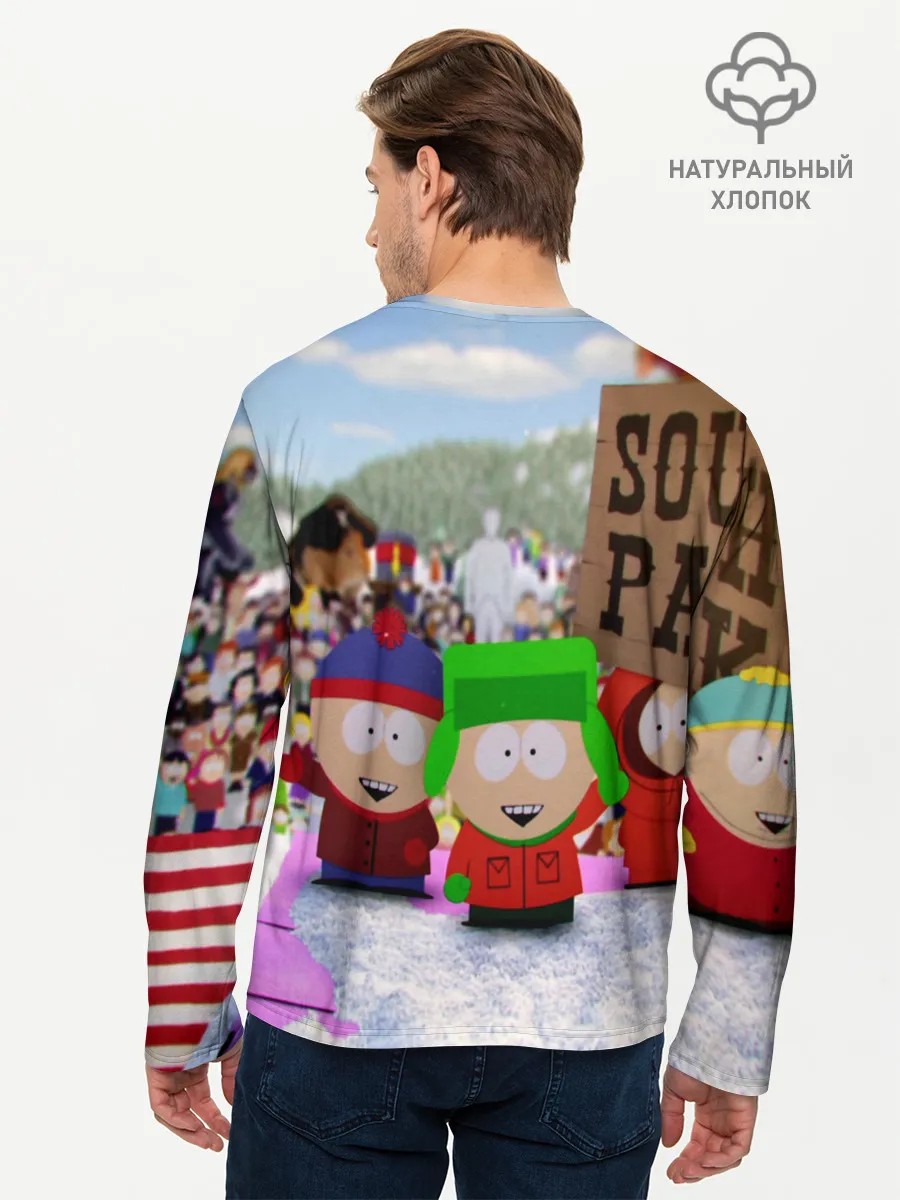 Мужской лонгслив базовый / Южный Парк / South Park .