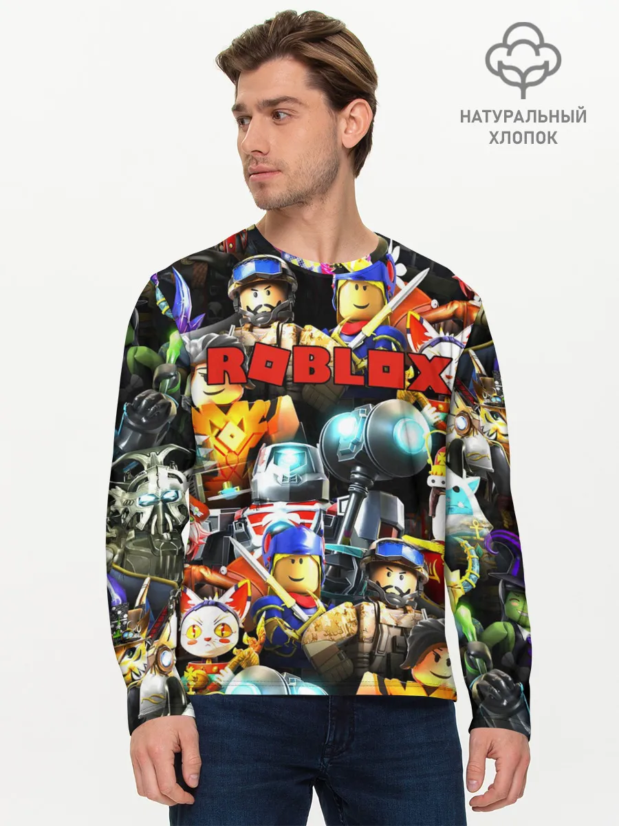 Мужской лонгслив базовый / ROBLOX