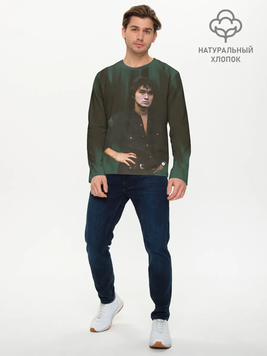 Мужской лонгслив базовый / ВИКТОР ЦОЙ