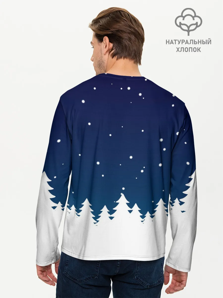 Мужской лонгслив базовый / Вжух и Новый Год