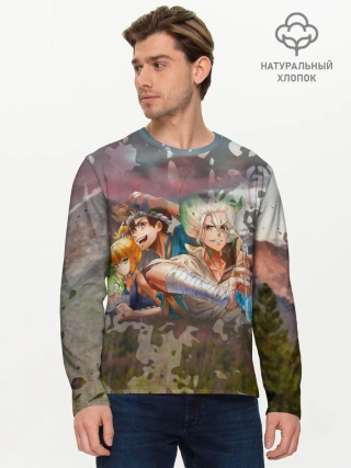 Мужской лонгслив базовый / Доктор Стоун