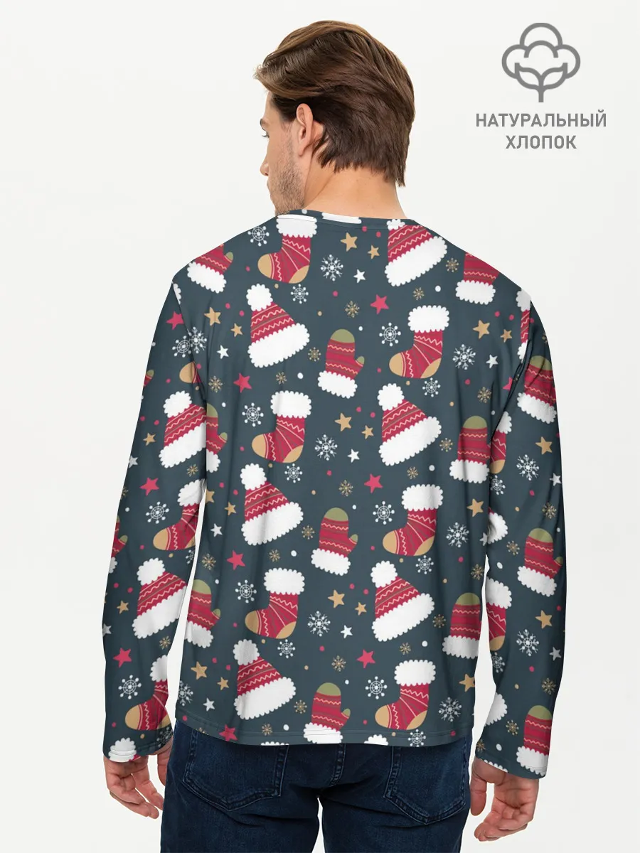 Мужской лонгслив базовый / Новый год 2021