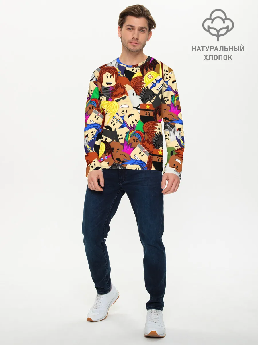 Мужской лонгслив базовый / ROBLOX