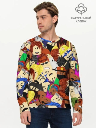 Мужской лонгслив базовый / ROBLOX