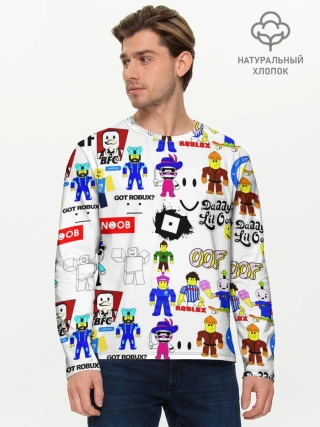 Мужской лонгслив базовый / ROBLOX