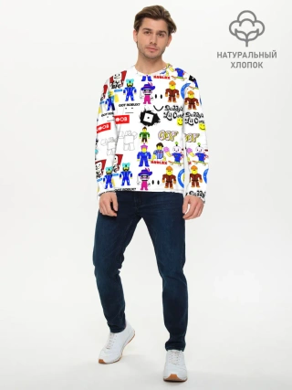 Мужской лонгслив базовый / ROBLOX