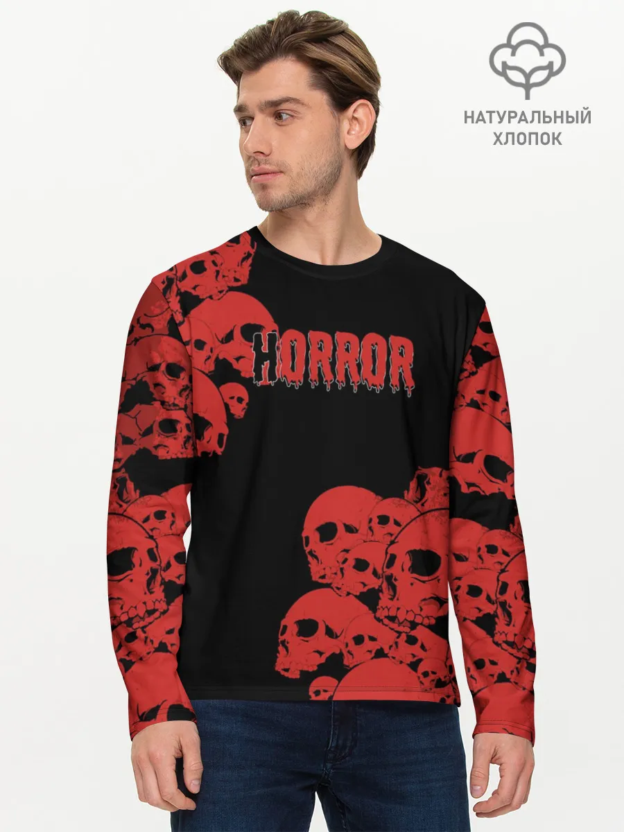Мужской лонгслив базовый / Horror