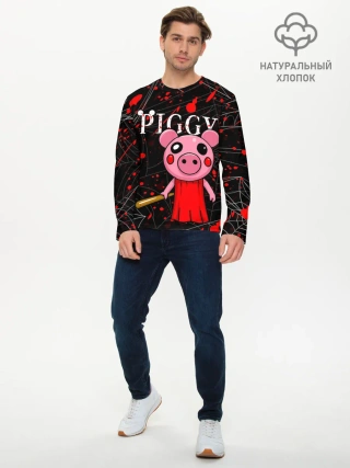 Мужской лонгслив базовый / ROBLOX PIGGY