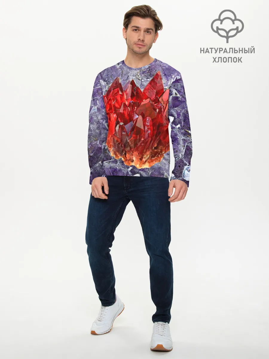 Мужской лонгслив базовый / Роза инков