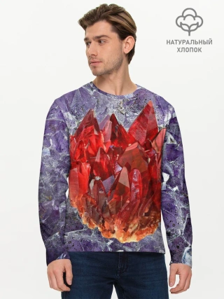 Мужской лонгслив базовый / Роза инков