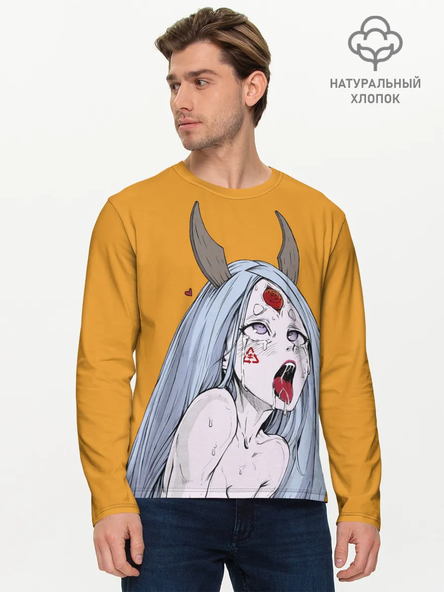 Мужской лонгслив базовый / Ahegao Kaguya