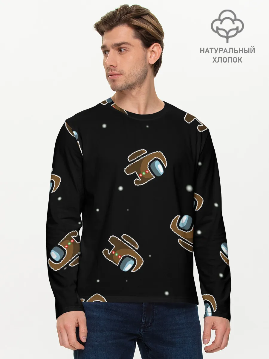 Мужской лонгслив базовый / пряник among us