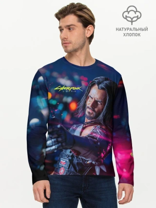 Мужской лонгслив базовый / Cyberpunk 2077