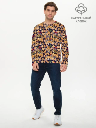 Мужской лонгслив базовый / Новый Год