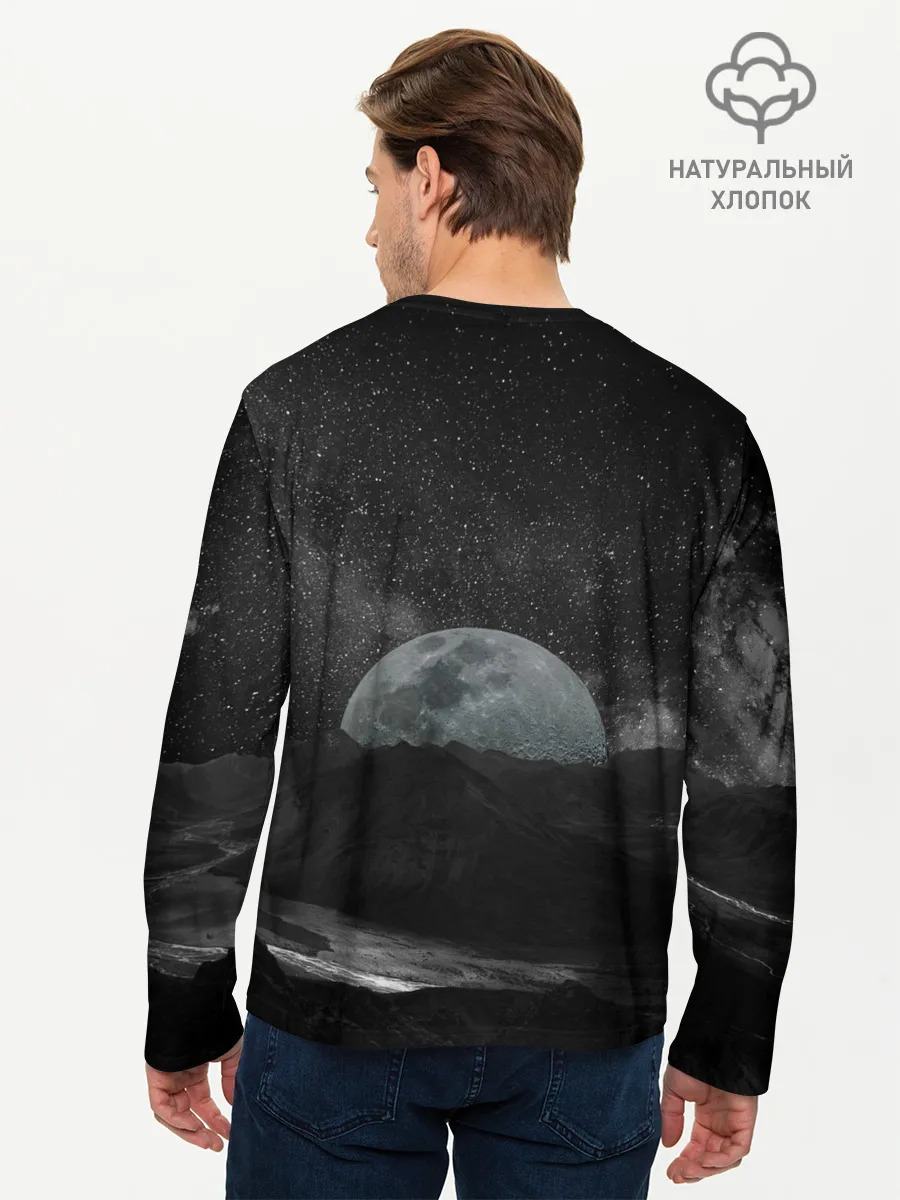 Мужской лонгслив базовый / Луна