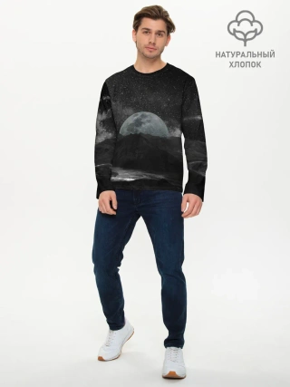 Мужской лонгслив базовый / Луна