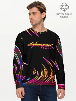 Мужской лонгслив базовый / Cyberpunk 2077